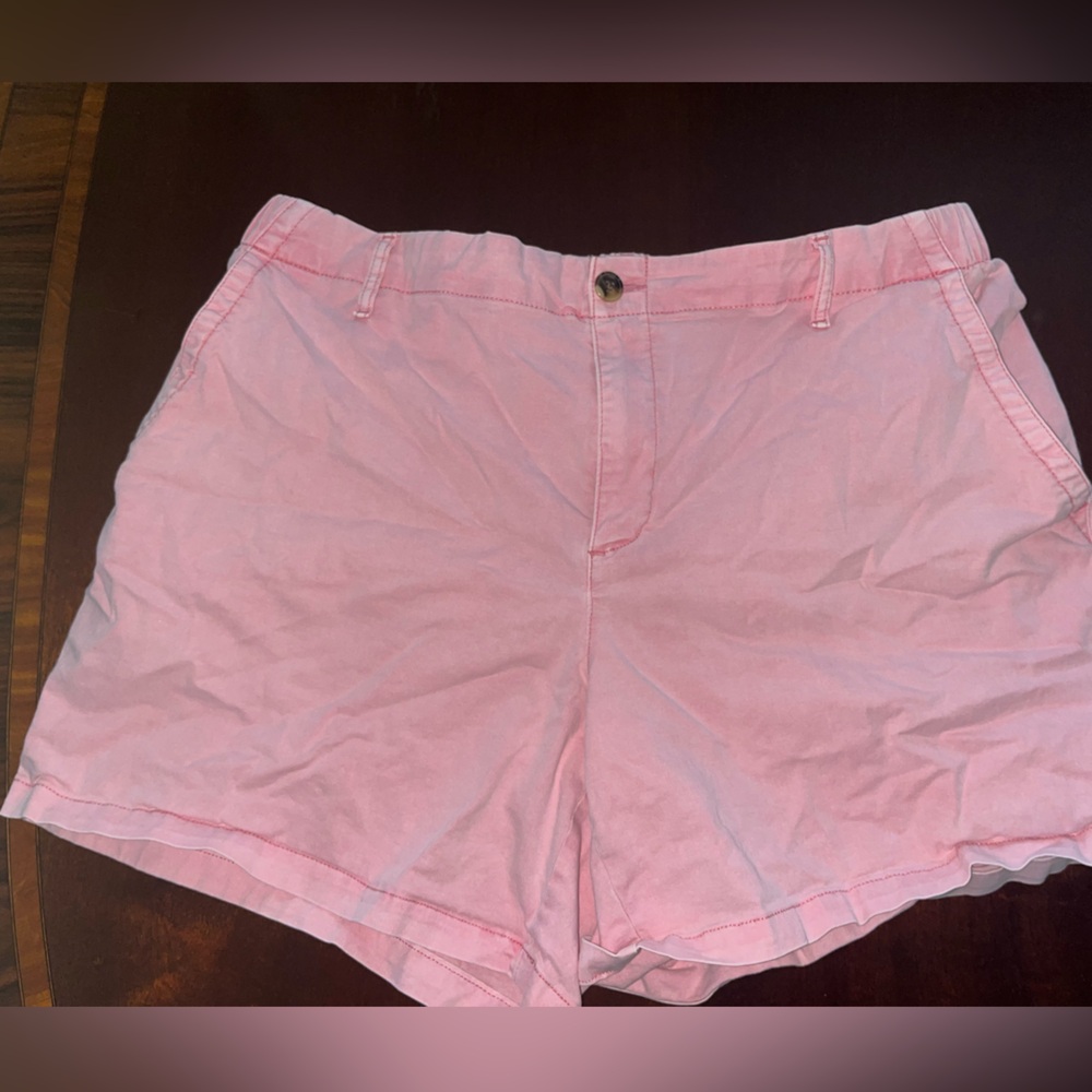 Old Navy everyday chino cotton elastic waist  6” inseam shorts pink xl bermuda